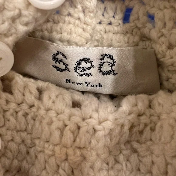 Sea NY Women’s Darcy Sweater, cream color, sample size S/4